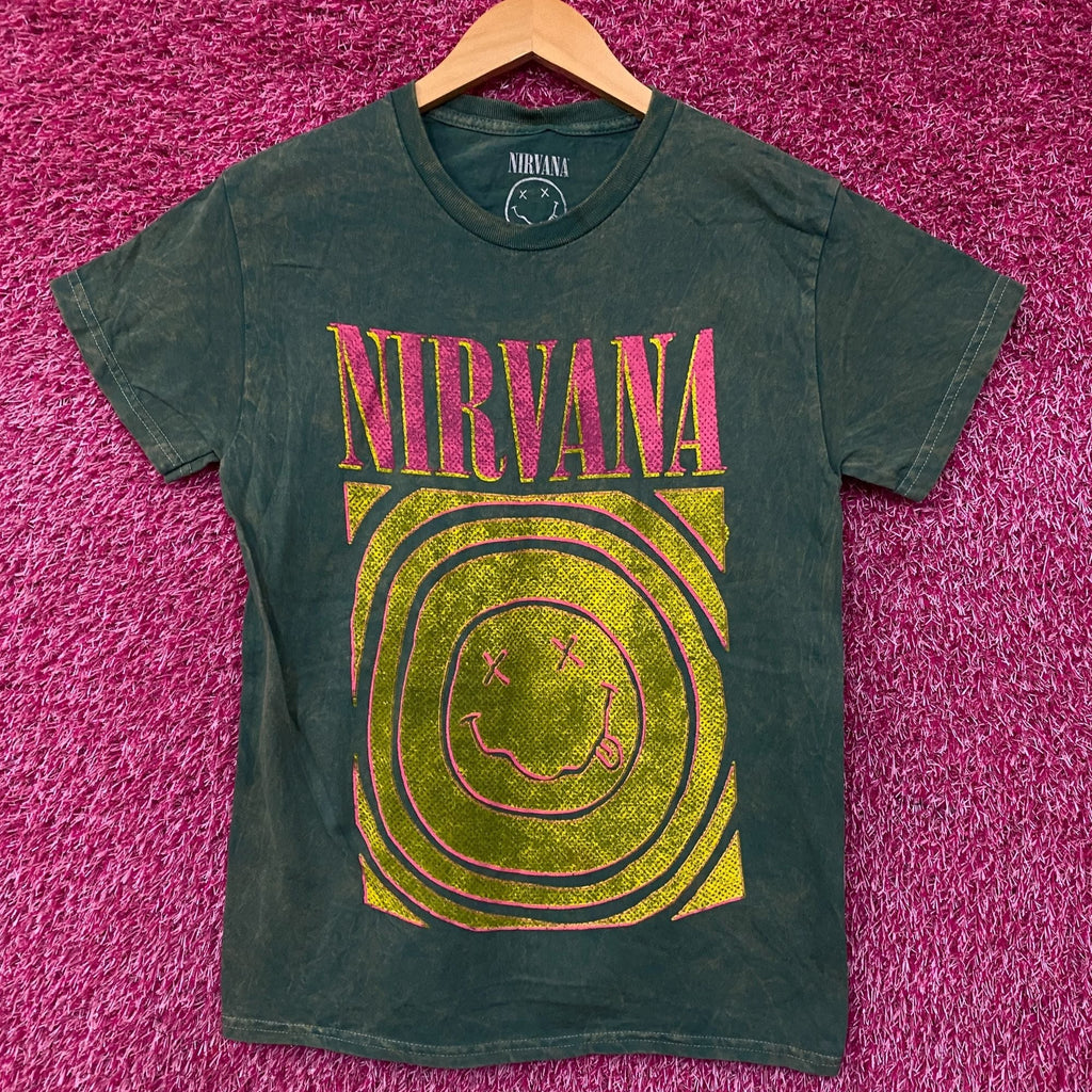 Nirvana Nevermind Album Dead Smiley Face Logo T-Shirt Small product image 1
