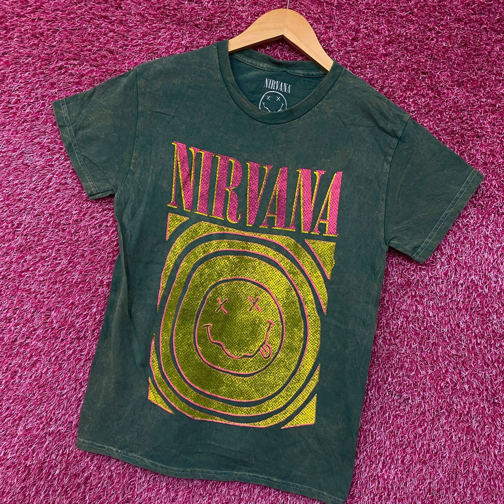 Nirvana Nevermind Album Dead Smiley Face Logo T-Shirt Small product image 8