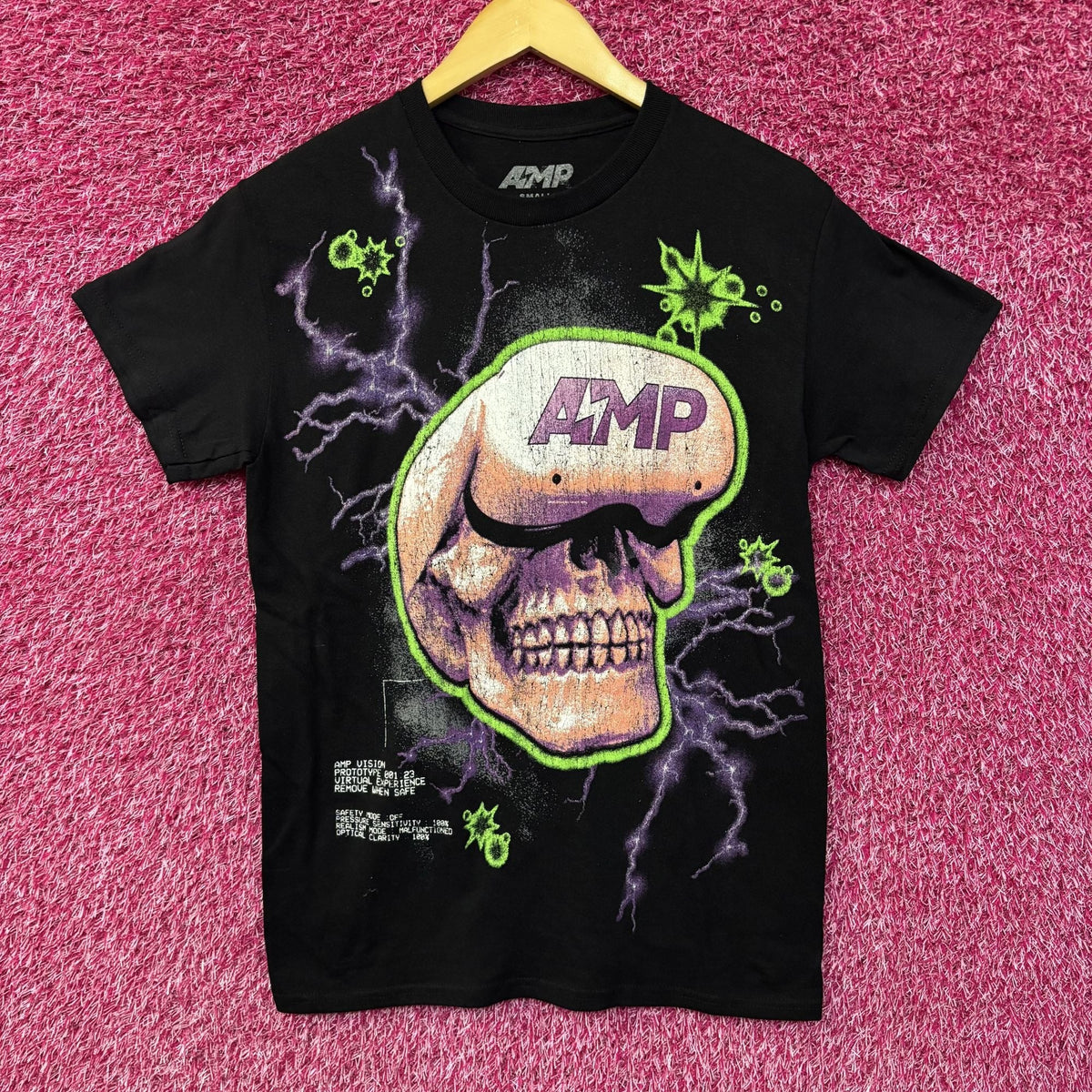 AMP Skull Lightning Black T-Shirt Small product image 1