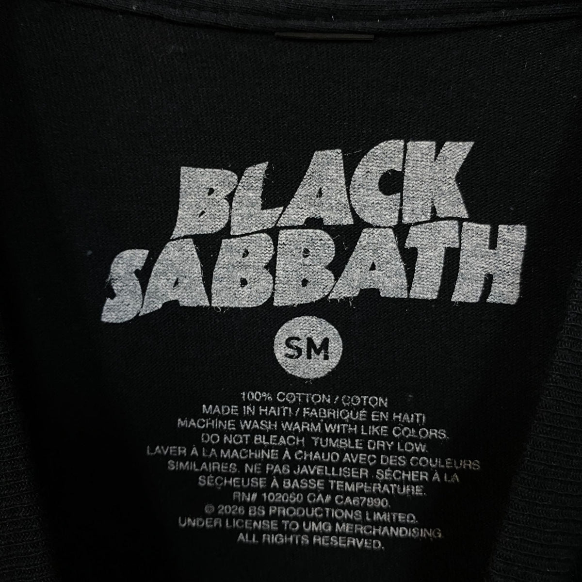 Black Sabbath Crowd Logo Heavy Metal Band T-Shirt Small product image 4