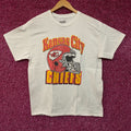 NFL Kansas City Chief Vintage Style Helmet Logo Football product image 1