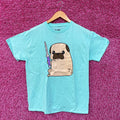Doug The Thug Pug Butterfly Knife Kawaii Pop Art Tee M product image 1