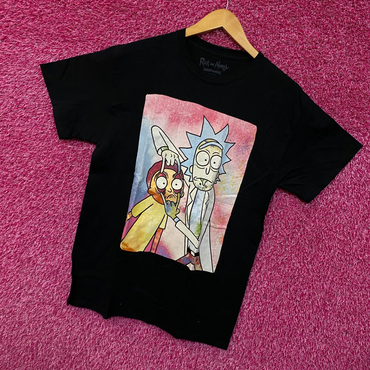 Rick and Morty watercolor eye pull Tshirt size medium product image 3