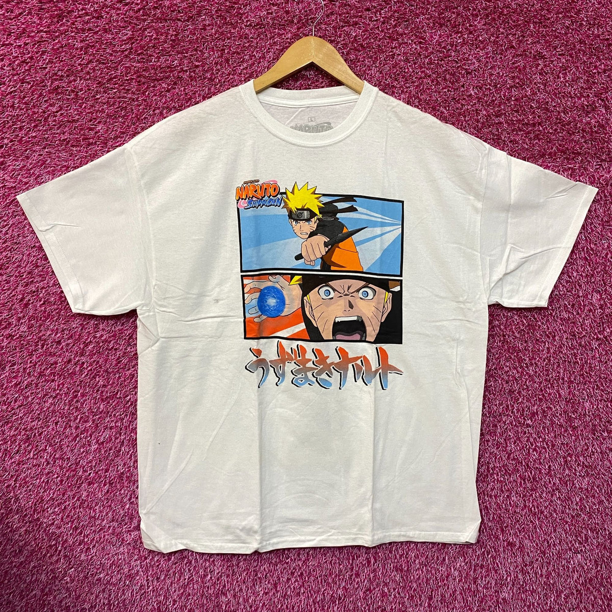 Naruto Uzumaki Flying Rasengan Shippuden Anime Tee L product image 1