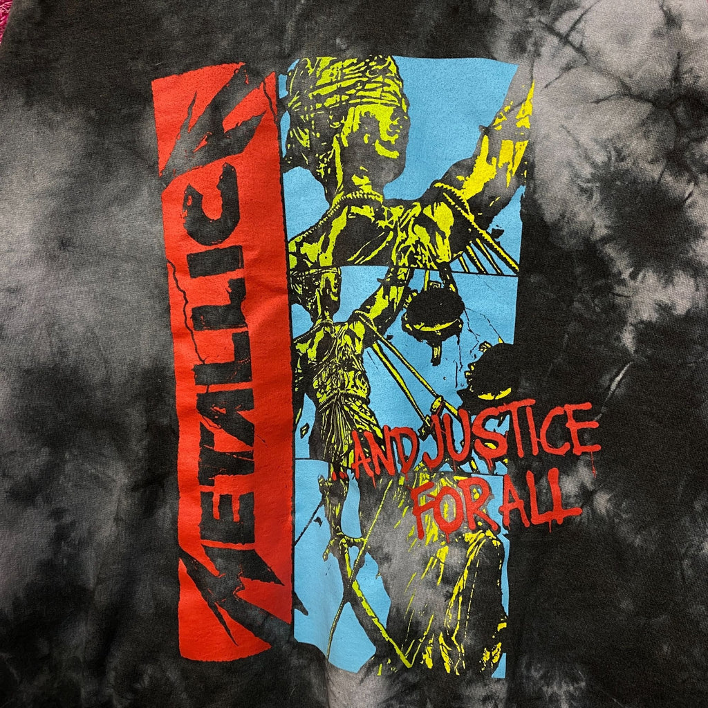 Metallica And Justice For All Tie Dye Crewneck Sweater S/M