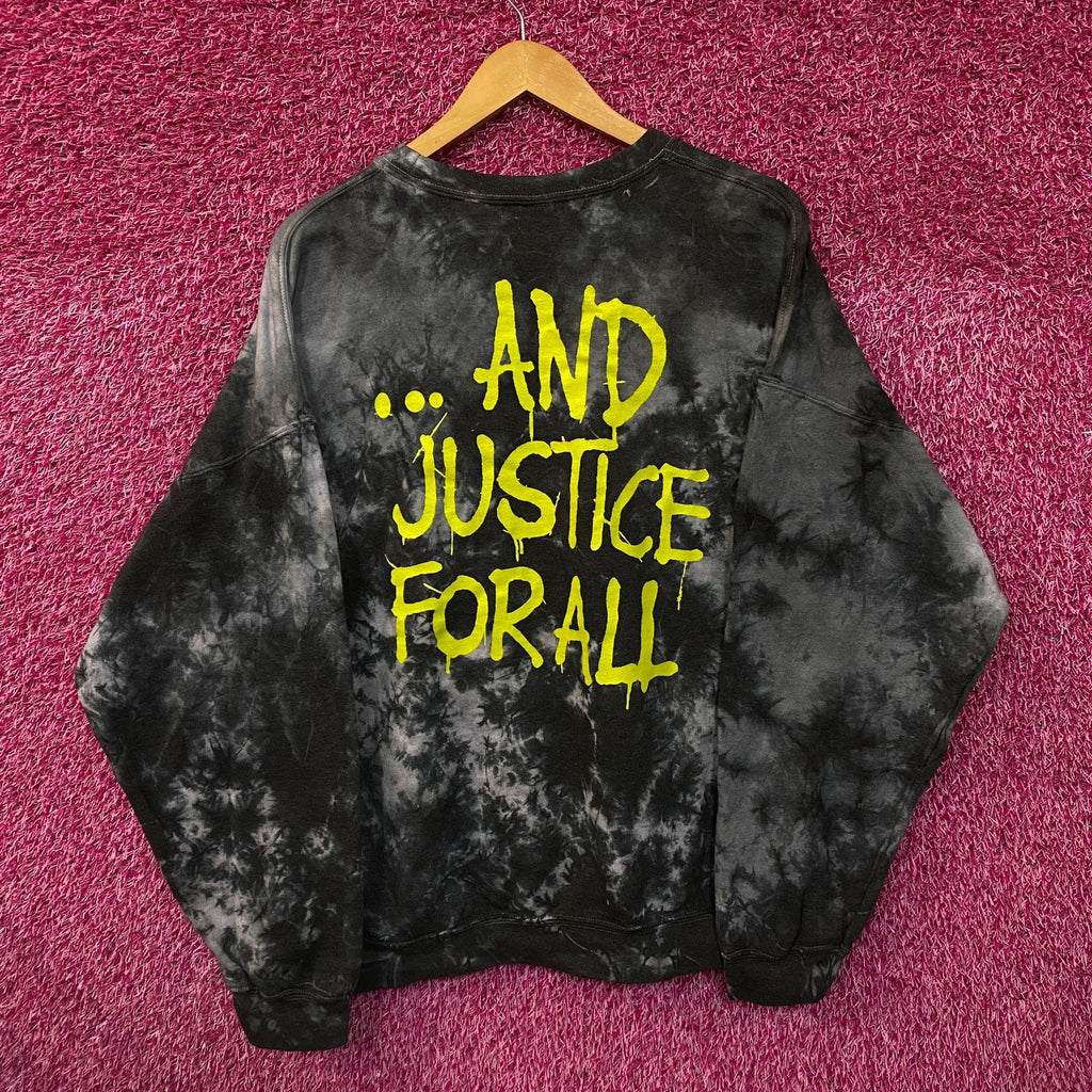 Metallica And Justice For All Tie Dye Crewneck Sweater S/M