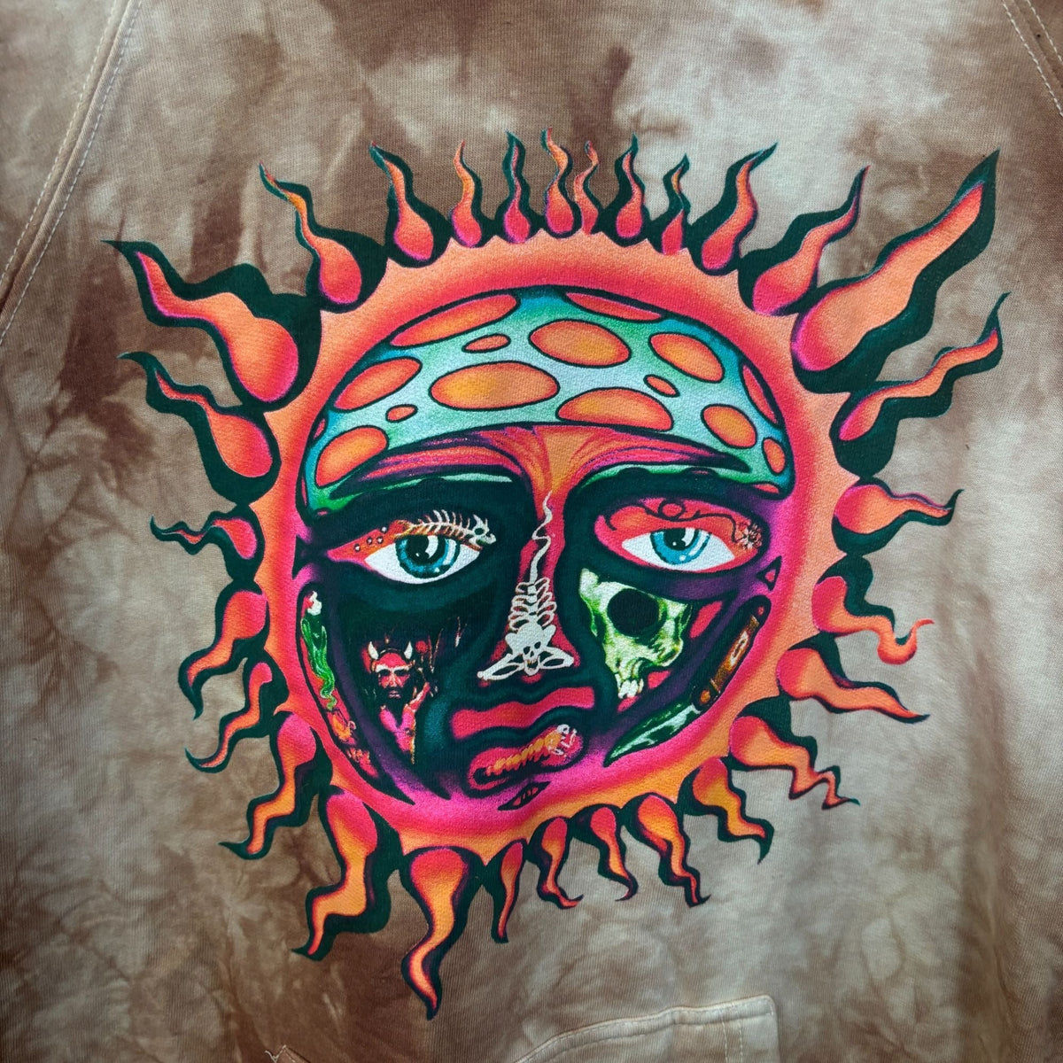 Sublime 1995 Summer Tour Tie Dye Ska Rock Band Hoodie Small product image 2