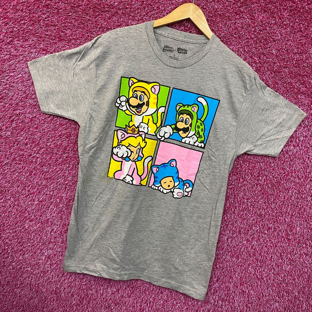 Super Mario Bros Furry Peach Toad Luigi Nintendo Tee L product image 3