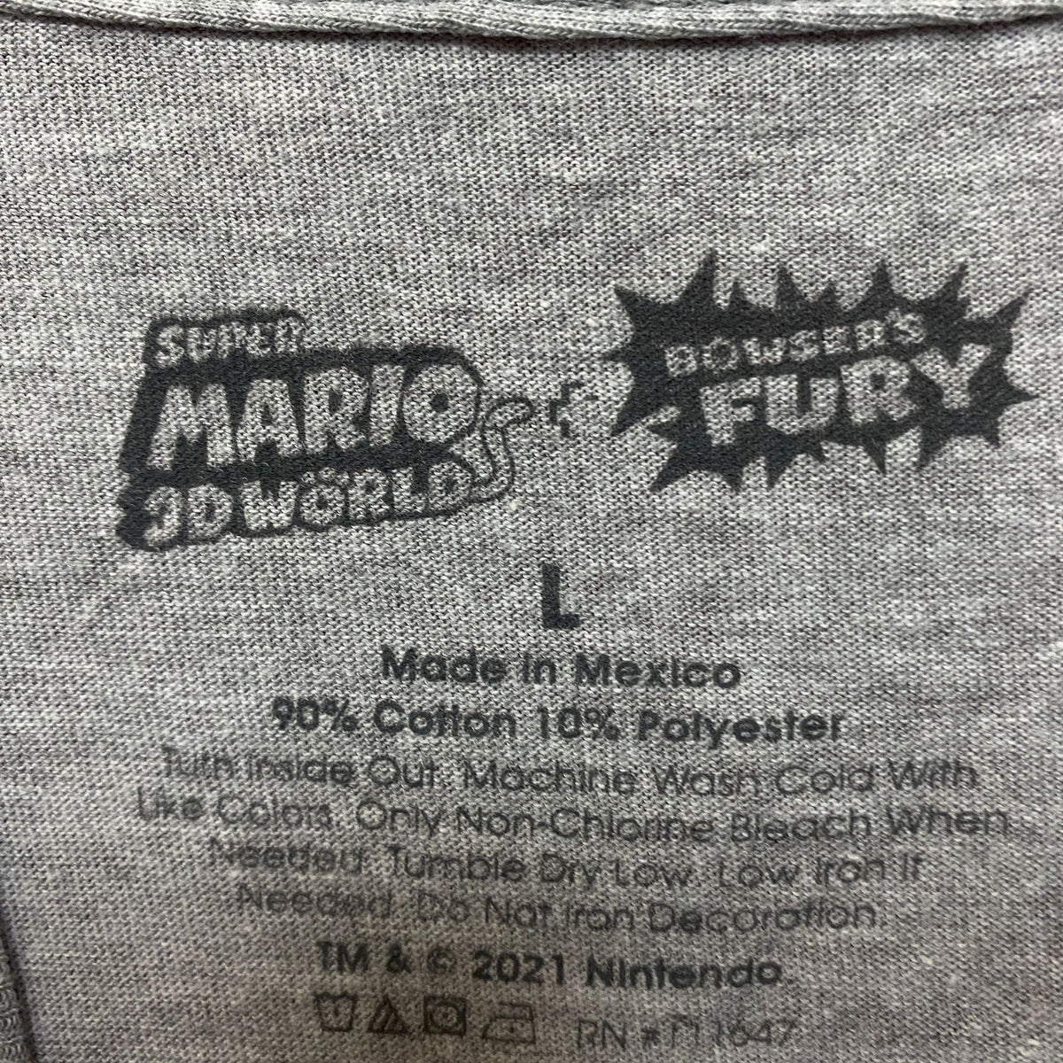 Super Mario Bros Furry Peach Toad Luigi Nintendo Tee L product image 4