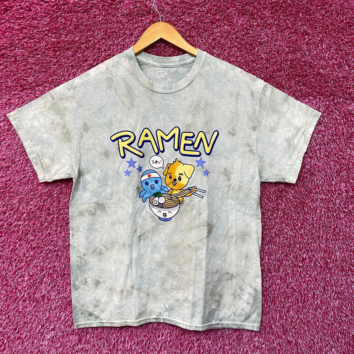 Ramen blue/green tie dye Tshirt size medium product image 1