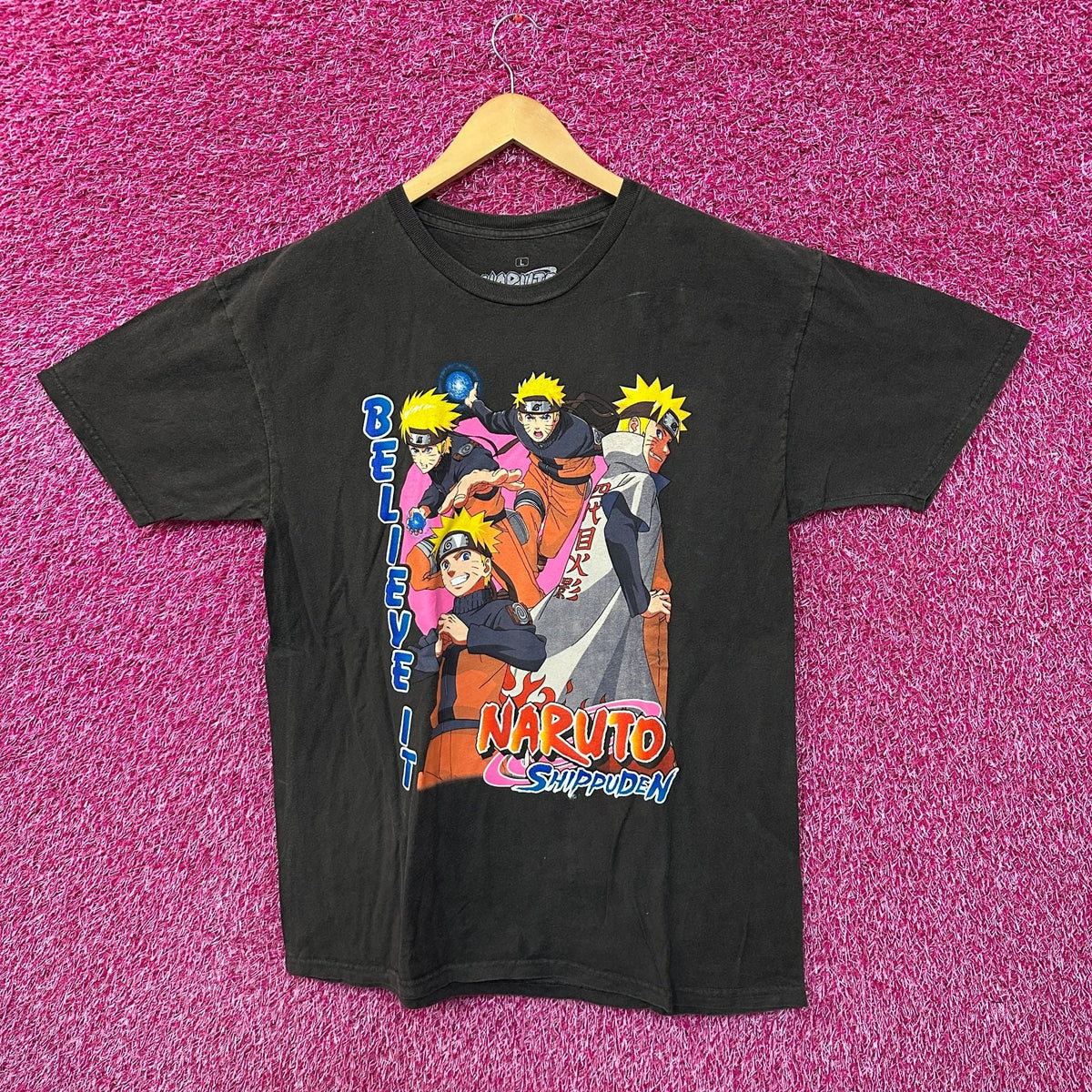 Naruto Shippuden Believe It Uzumaki Anime Tee L product image 1