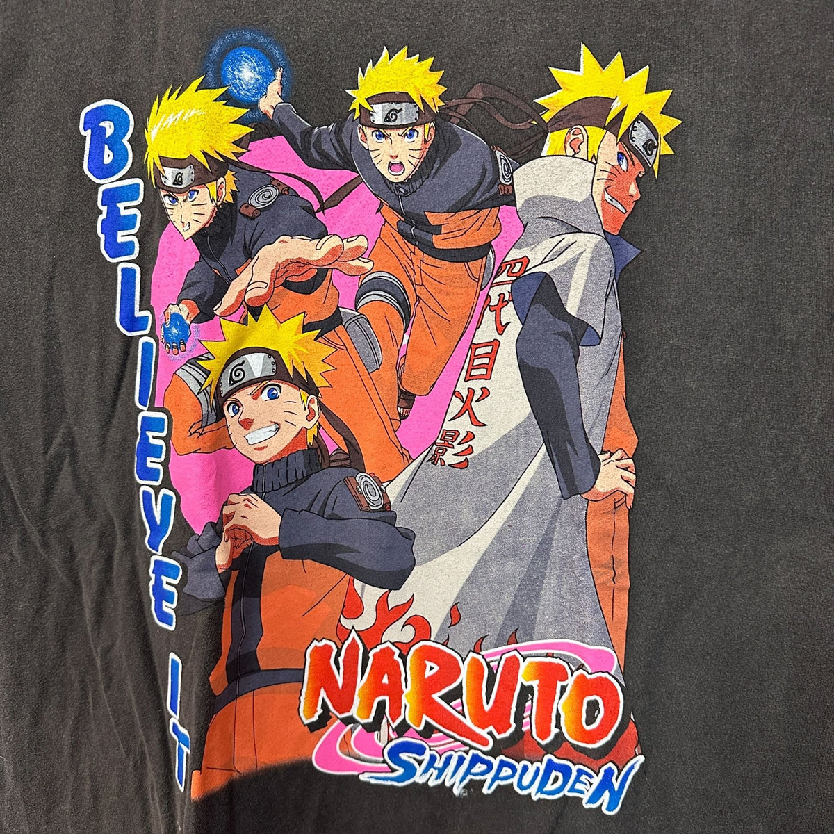 Naruto Shippuden Believe It Uzumaki Anime Tee L product image 2