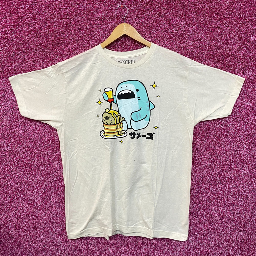 Samezu Tiger Eating Yummy on the Pancake Stack Kawaii Tee L product image 1
