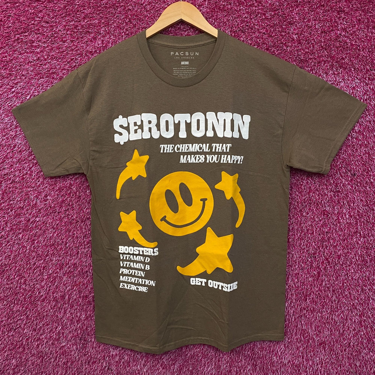 Pacsun Serotonin Retro Style Graphic T-Shirt Large product image 1
