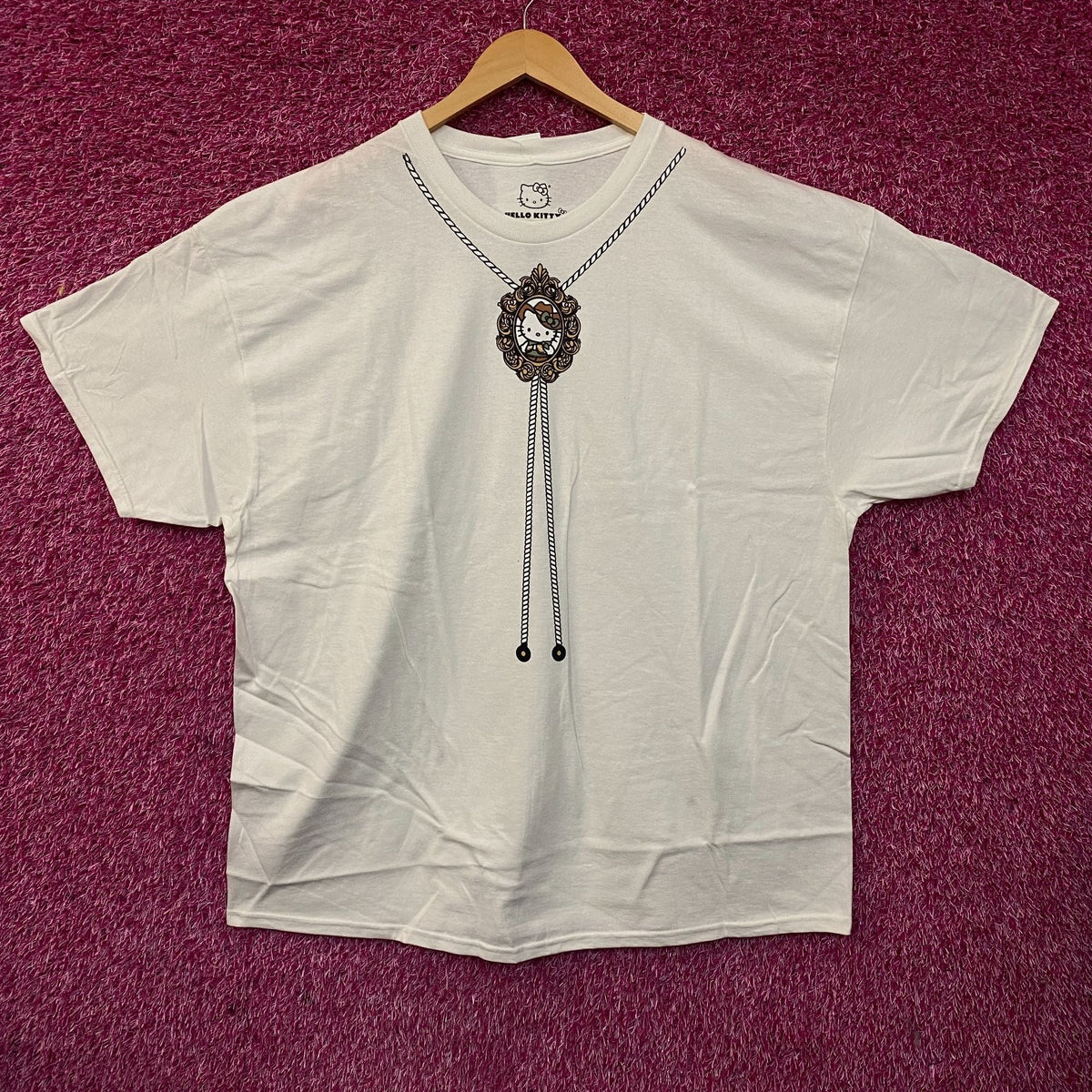 Sanrio Hello Kitty Bolo Tie Cute Graphic T-Shirt Large 2XL product image 1
