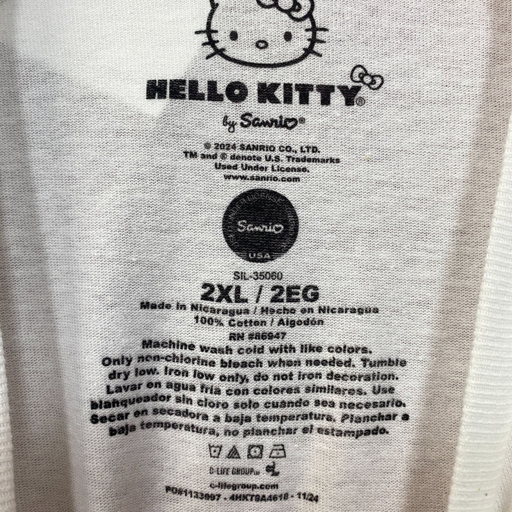 Sanrio Hello Kitty Bolo Tie Cute Graphic T-Shirt Large 2XL product image 4