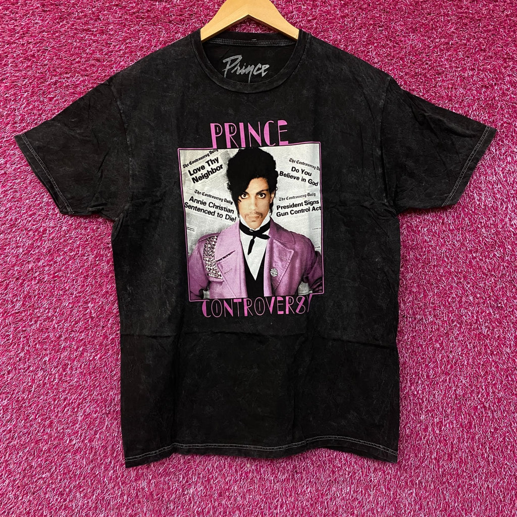Prince Controversy Washed Acid-Wash Graphic T-Shirt Large product image 1