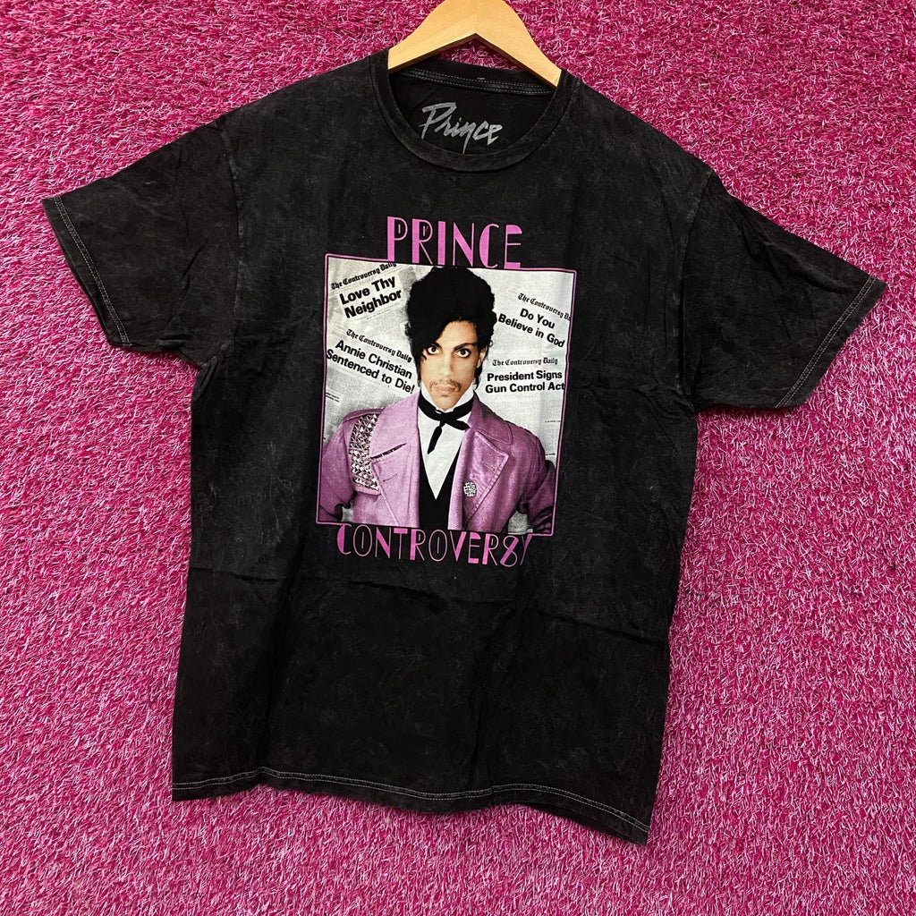 Prince Controversy Washed Acid-Wash Graphic T-Shirt Large product image 2