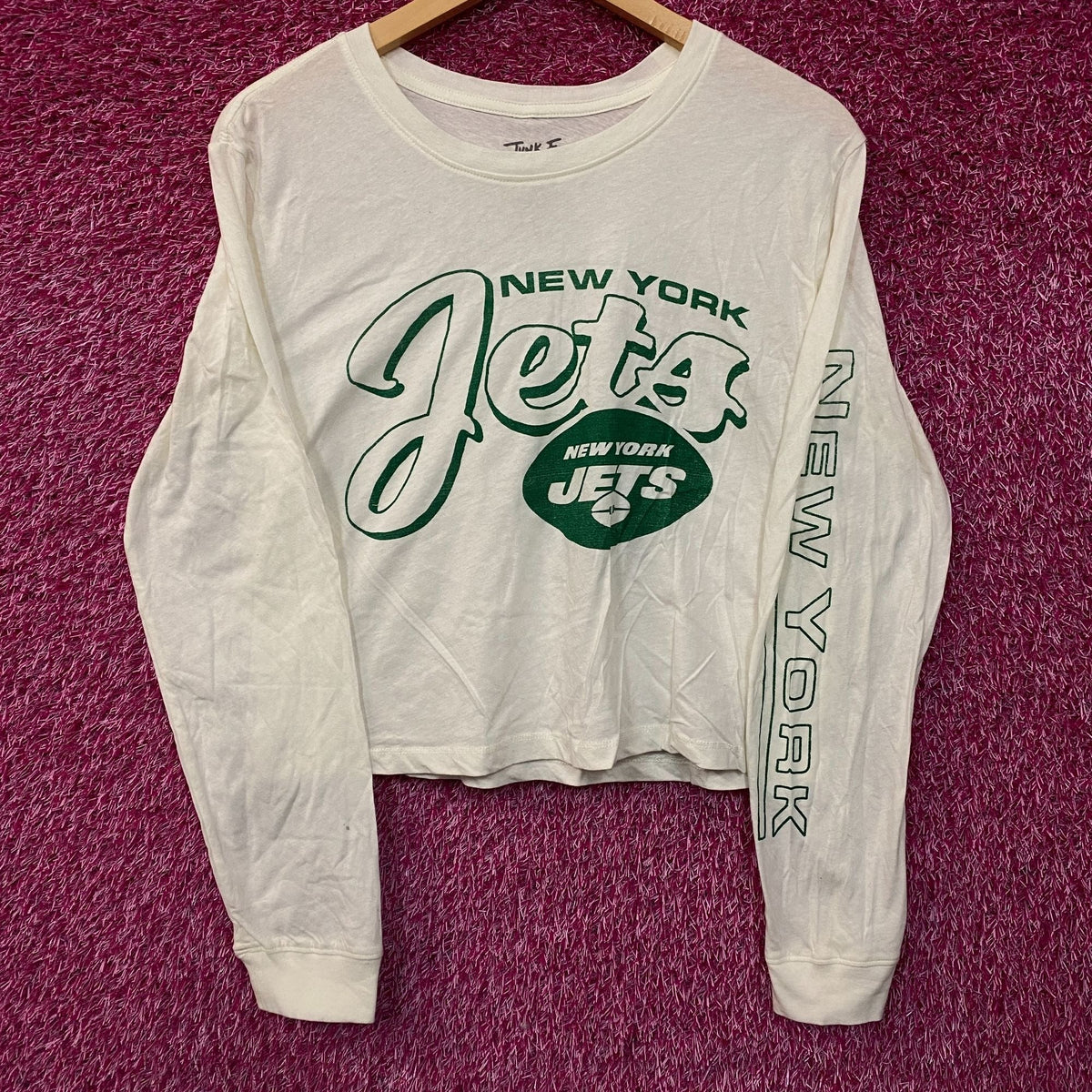 Junk Food Clothing New York Jets Long Sleeve Crop Tee Small product image 1
