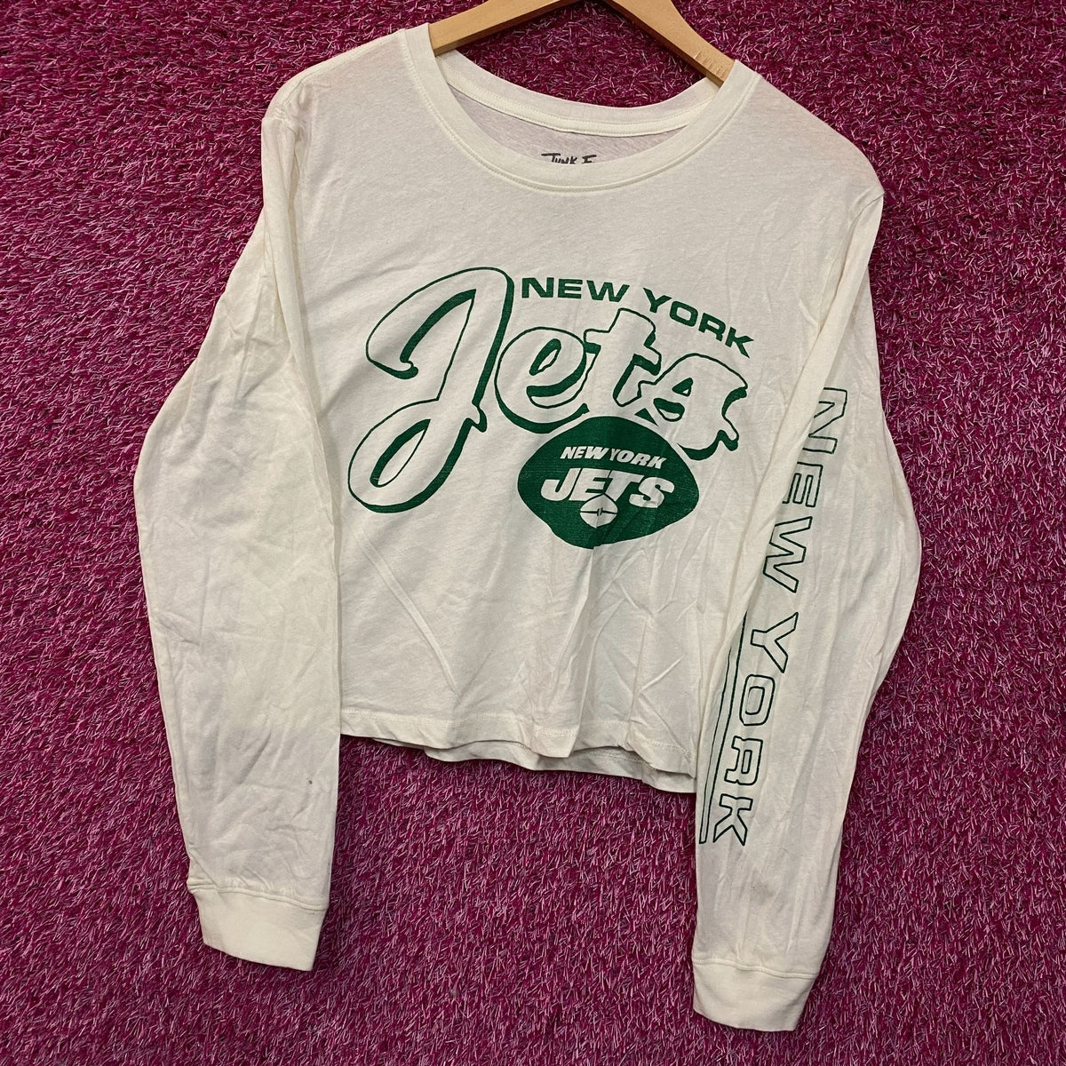 Junk Food Clothing New York Jets Long Sleeve Crop Tee Small product image 3