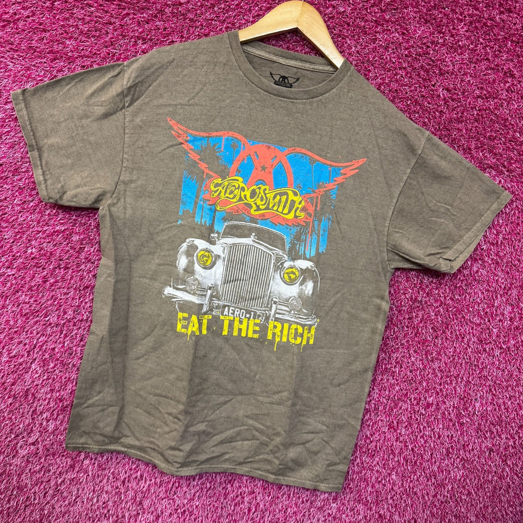 Aerosmith Eat The Rich Album Cover Art Arena Rock Band Tee M product image 3