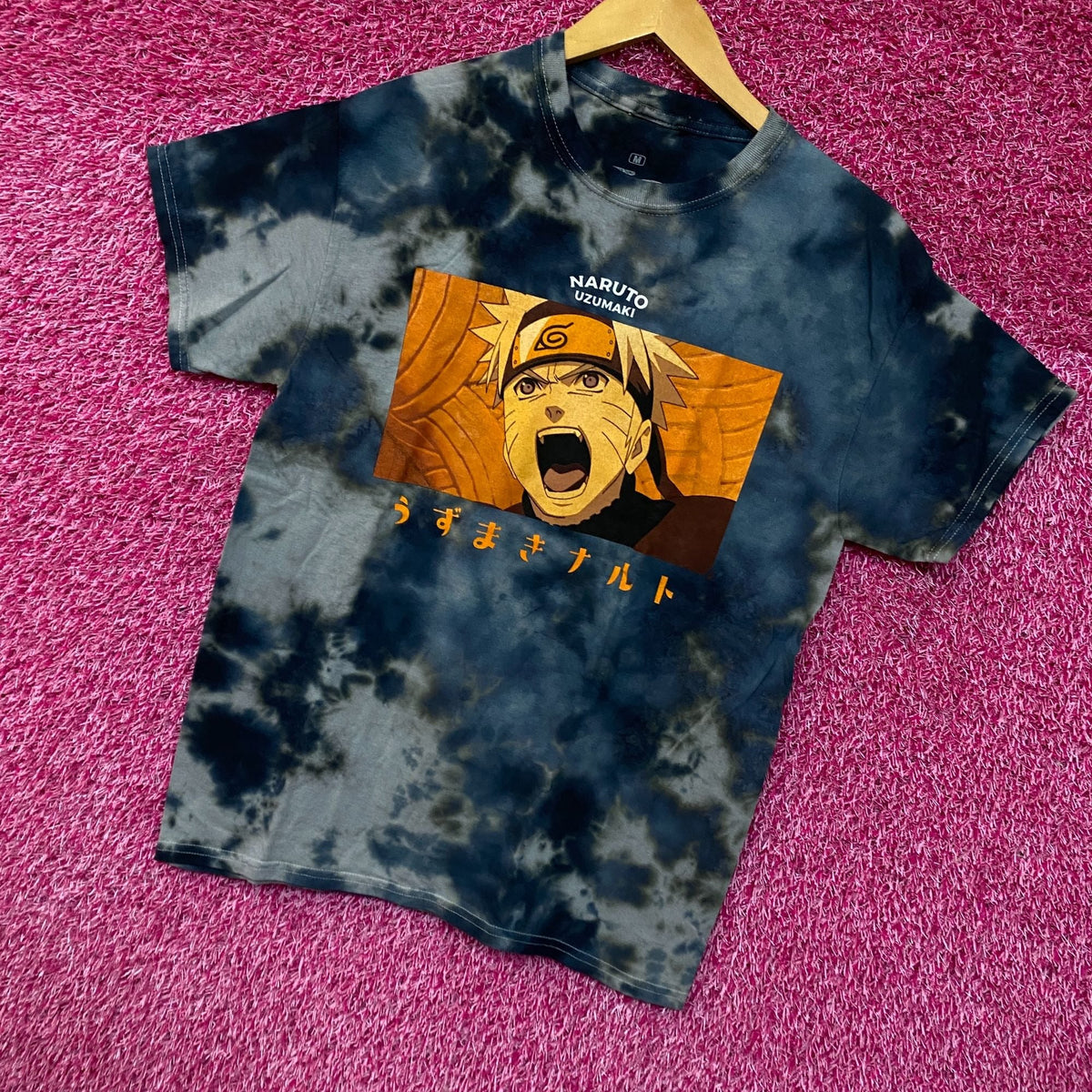 Naruto Uzumaki Nine Tails Jinchuriki Anime Tie Dye Tee M product image 3