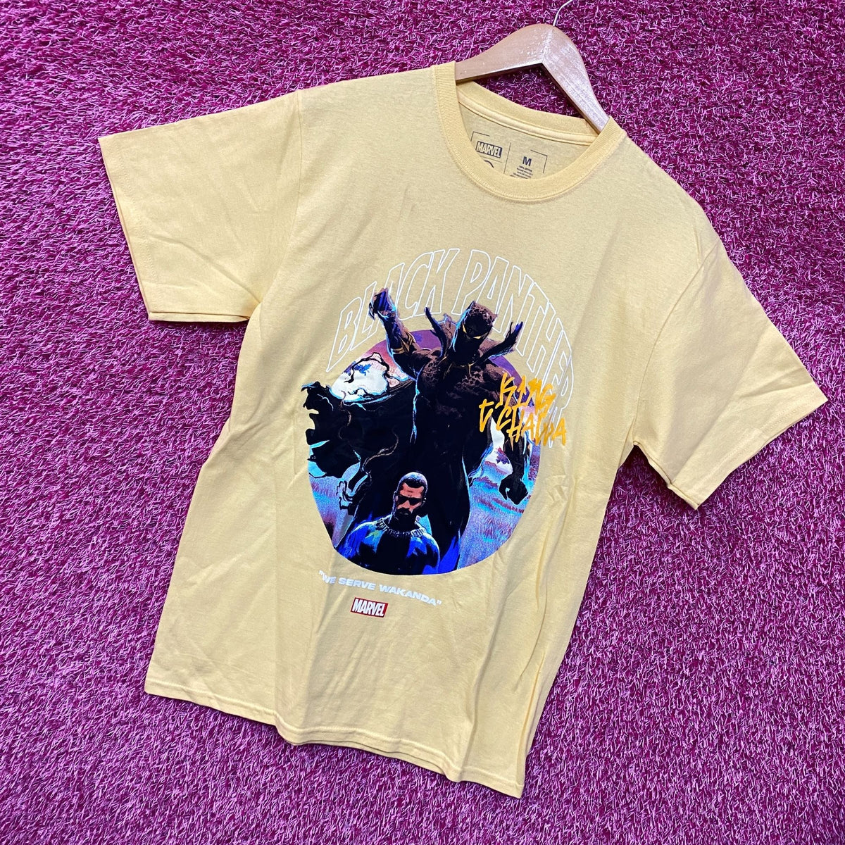 Black Panther x CVLA King T'Challa We Serve Wakanda Tshirt product image 3