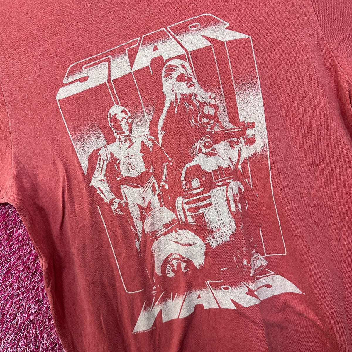 Star Wars C3PO R2D2 Chewbacca BB8 Oversized Women’s Tee L product image 4