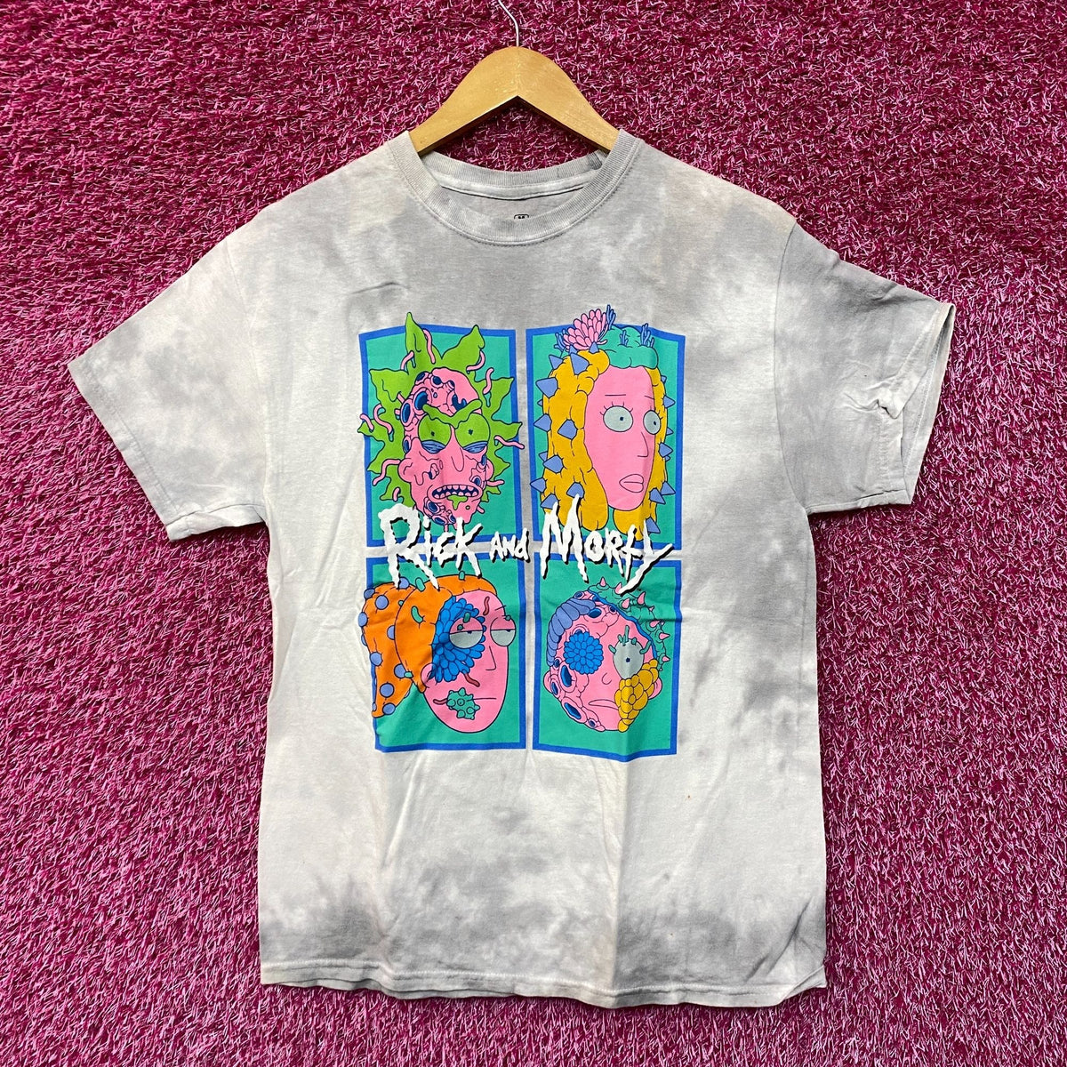 Rick and Morty Infected tiedye Tshirt size medium product image 1