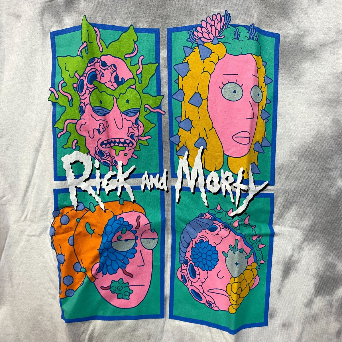 Rick and Morty Infected tiedye Tshirt size medium product image 2