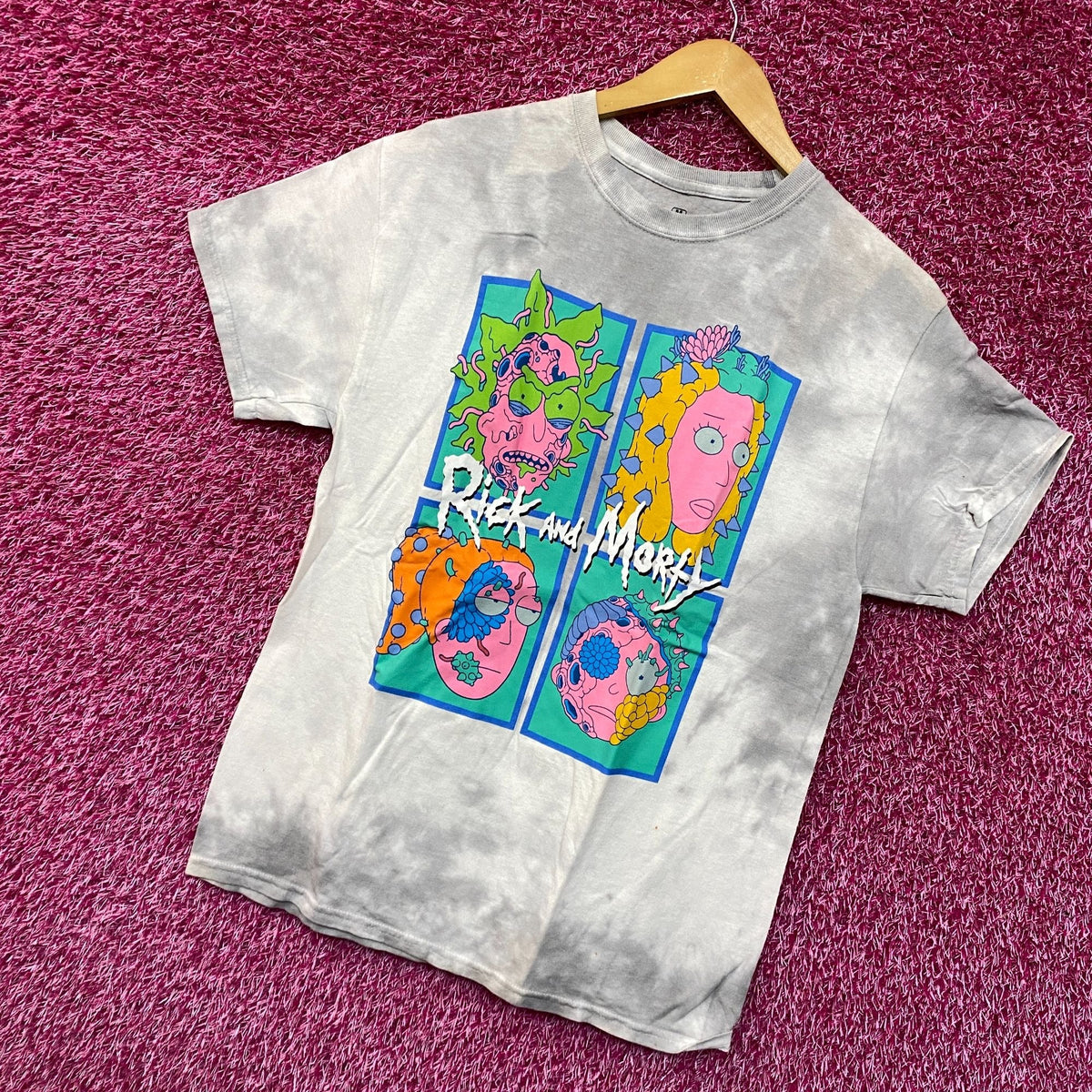 Rick and Morty Infected tiedye Tshirt size medium product image 3