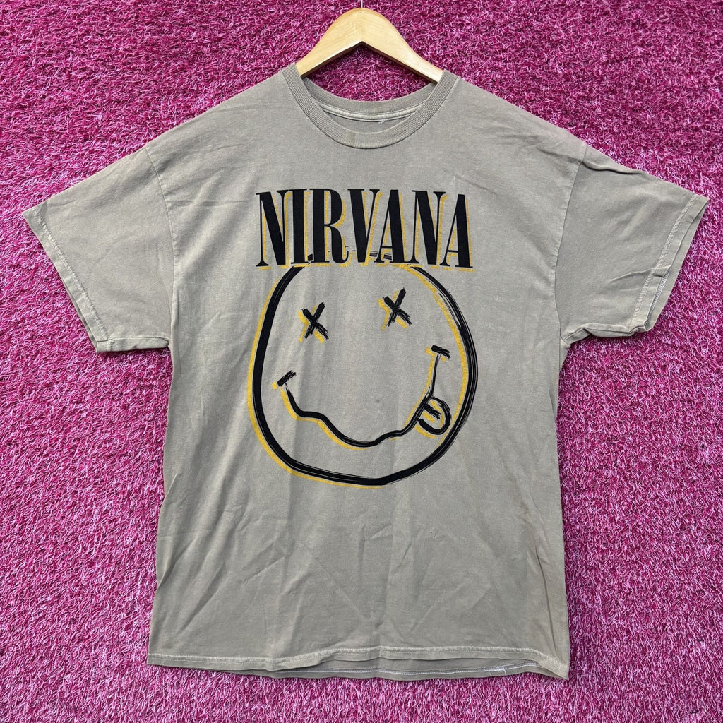 Nirvana Smiley Logo Gray Biege T-Shirt XL product image 1