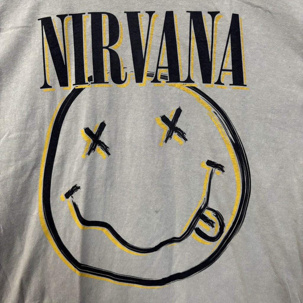 Nirvana Smiley Logo Gray Biege T-Shirt XL product image 2