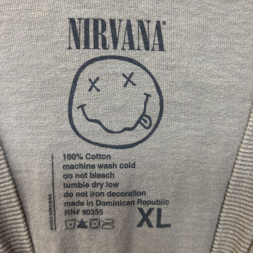 Nirvana Smiley Logo Gray Biege T-Shirt XL product image 4