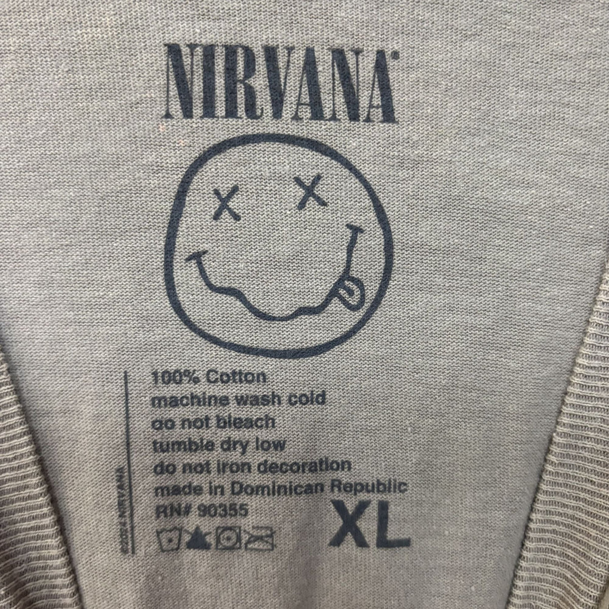 Nirvana Smiley Logo Gray Biege T-Shirt XL product image 4