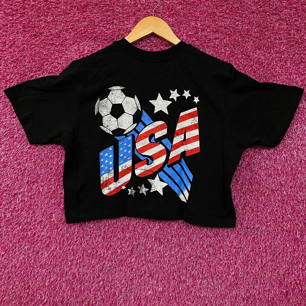 Junk Food Clothing USA Mock Neck Crop T-Shirt 2XL product image 1