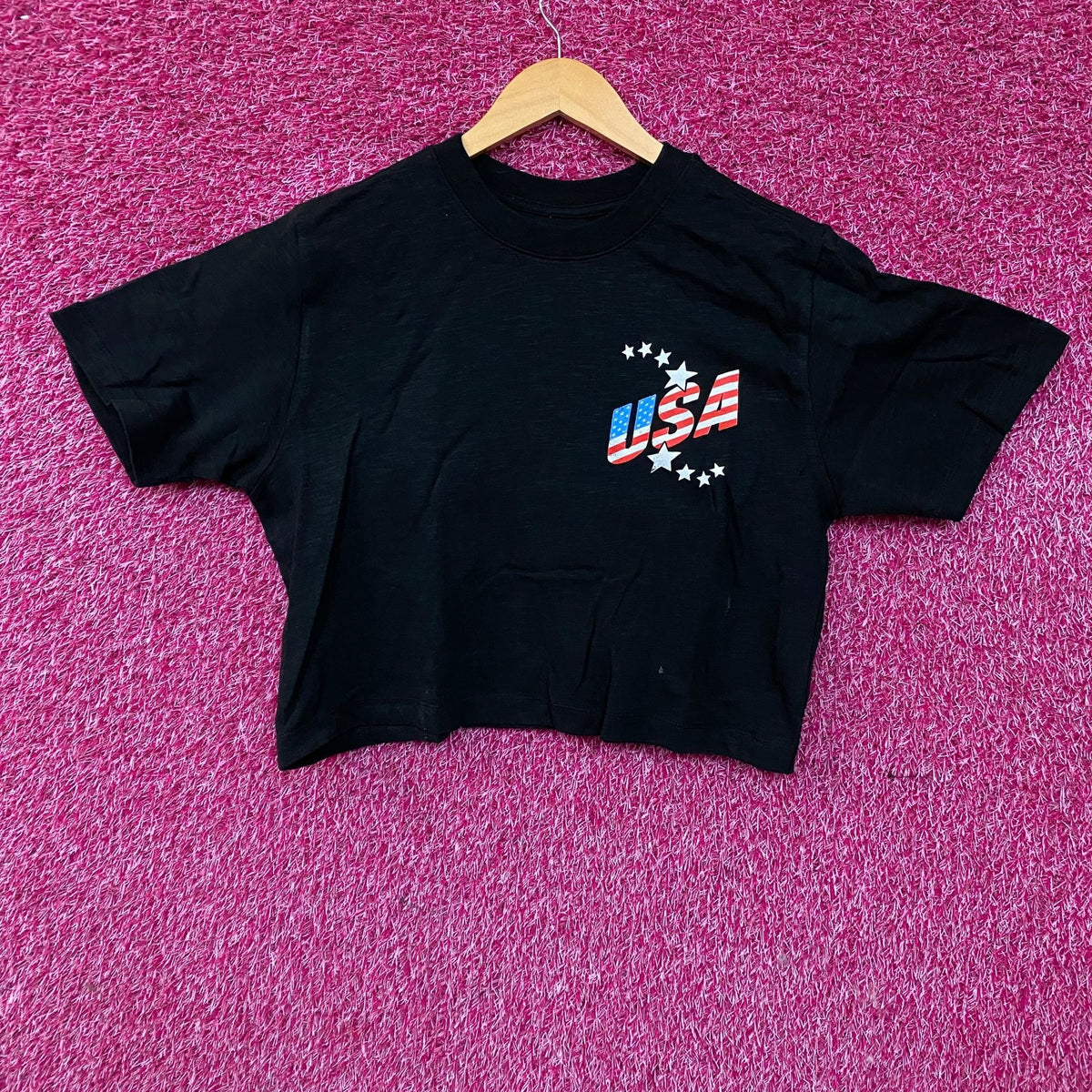Junk Food Clothing USA Mock Neck Crop T-Shirt 2XL product image 2