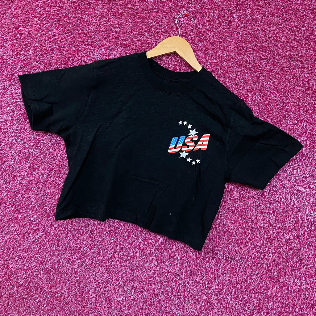 Junk Food Clothing USA Mock Neck Crop T-Shirt 2XL product image 4