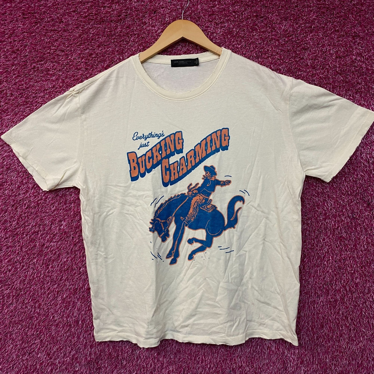 Junk Food Clothing Bucking Charming Vintage Style T-Shirt XL product image 1