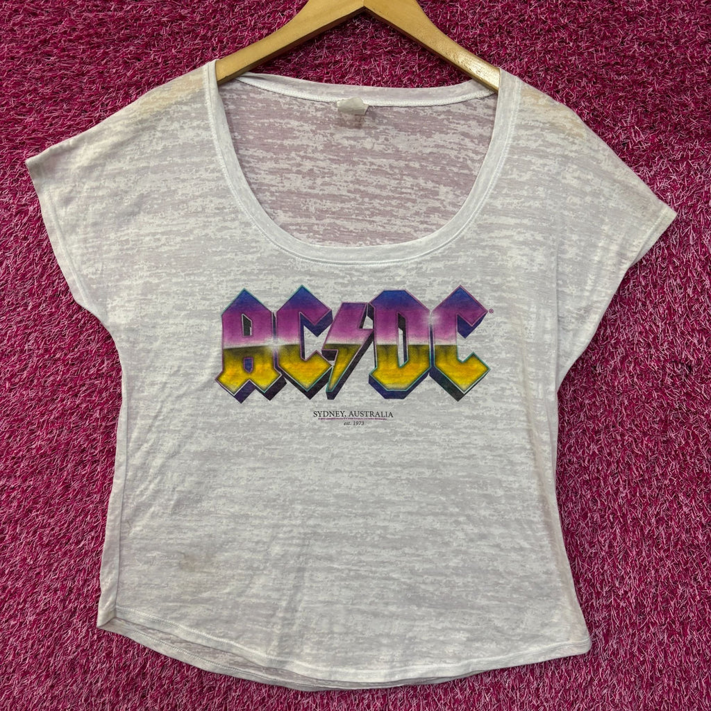 AC/DC Sydney Australia woman’s rock Tshirt size large product image 1