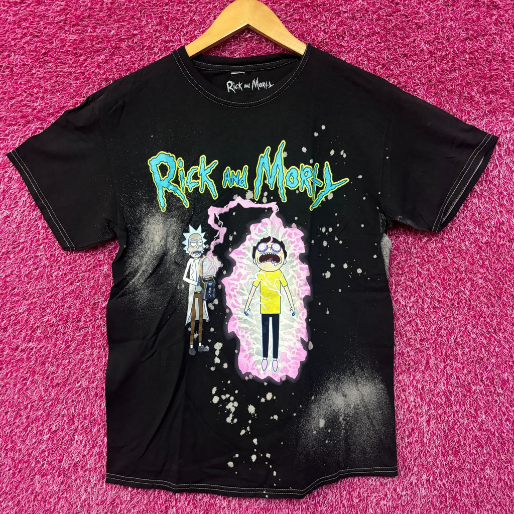 Rick and Morty Zapping bleach dye T-shirt size medium product image 1