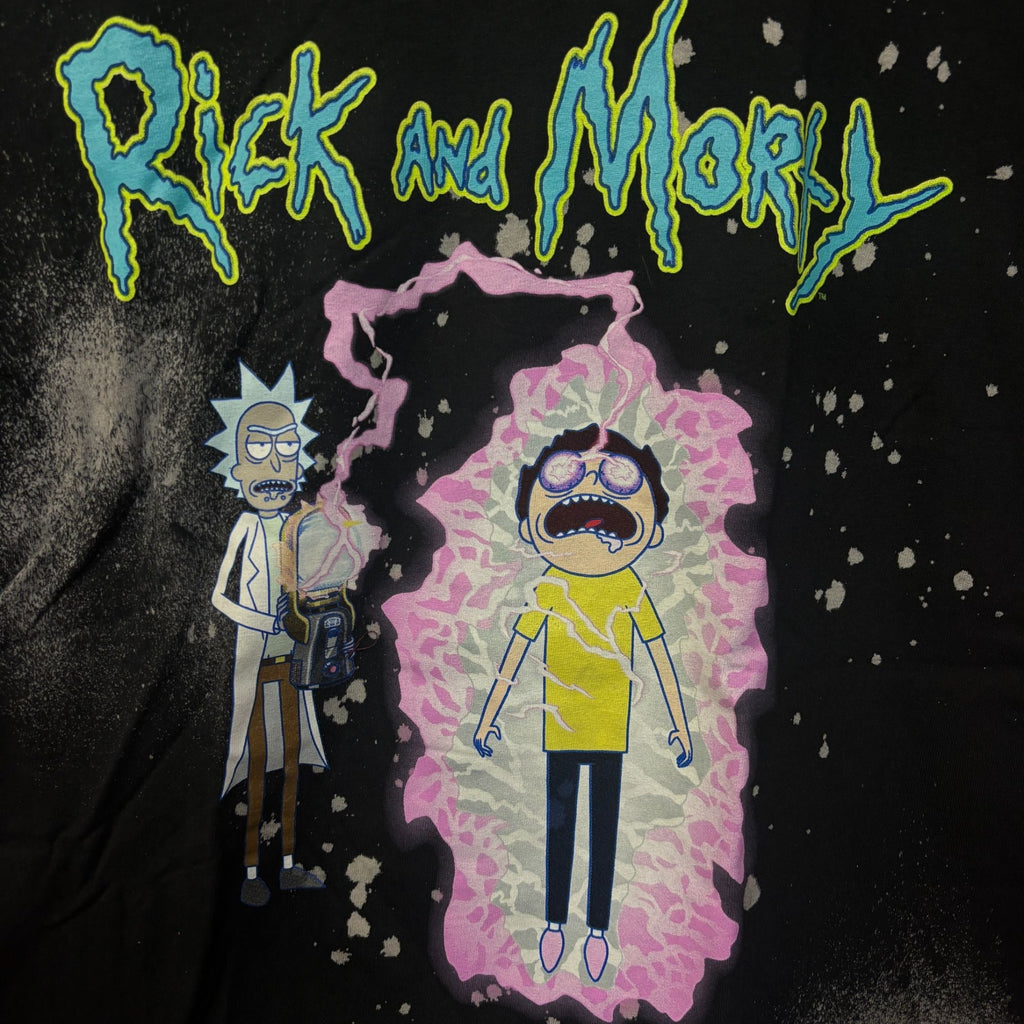 Rick and Morty Zapping bleach dye T-shirt size medium product image 2