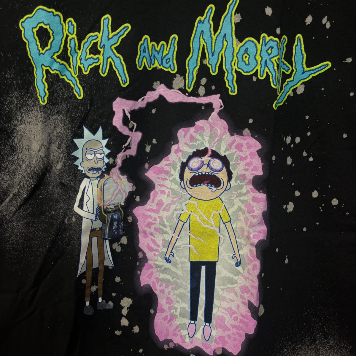 Rick and Morty Zapping bleach dye T-shirt size medium product image 2