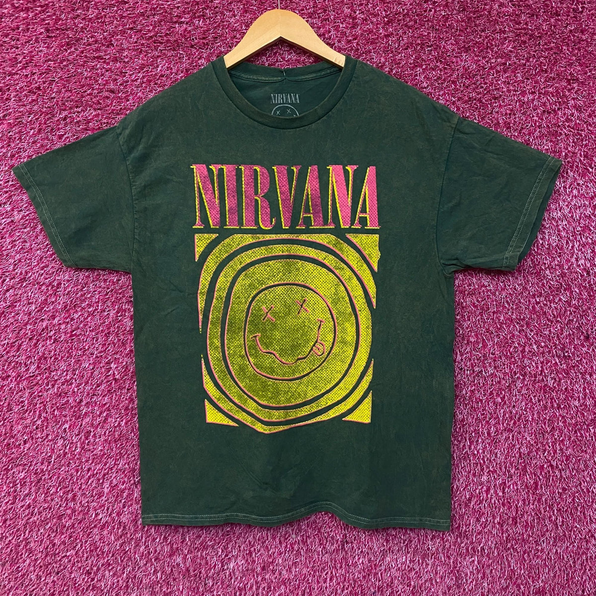 Nirvana Nevermind Album Dead Smiley Face Logo T-Shirt Large product image 1