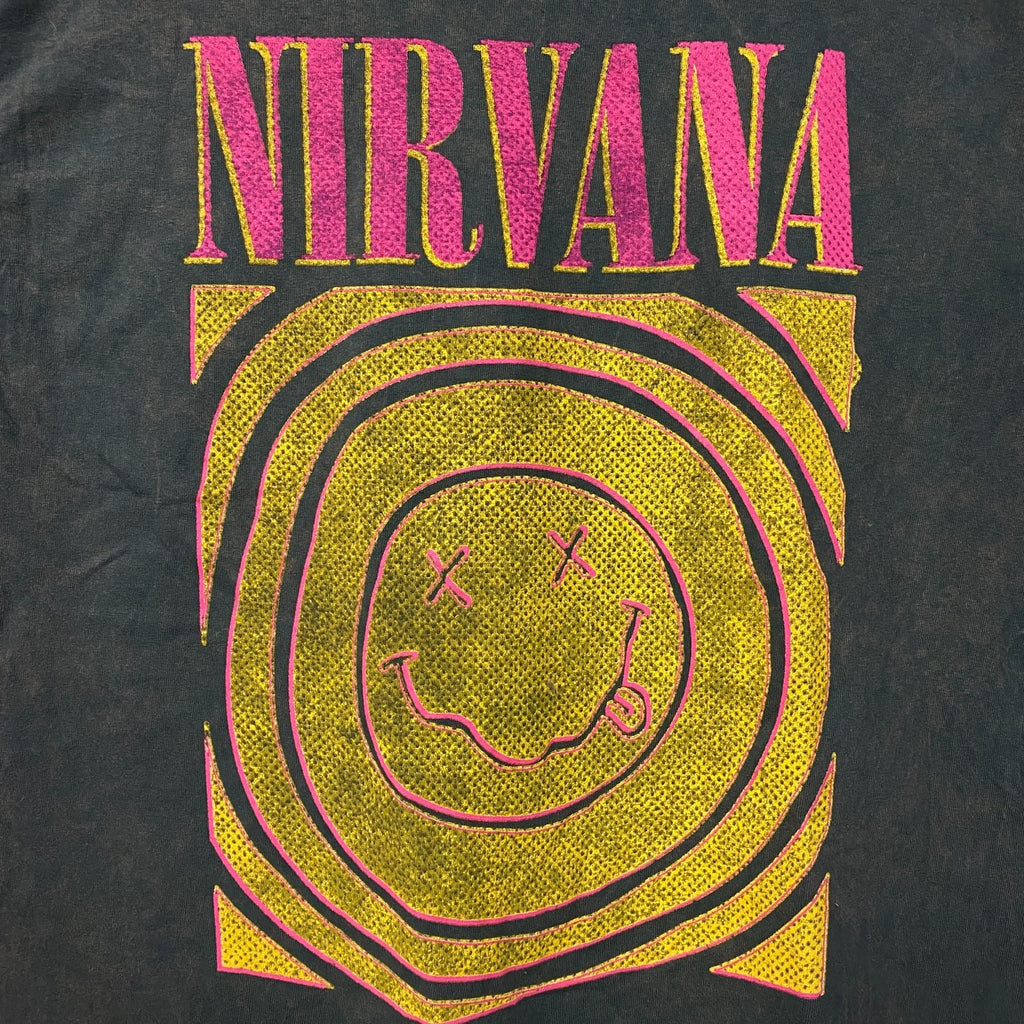 Nirvana Nevermind Album Dead Smiley Face Logo T-Shirt Large product image 6