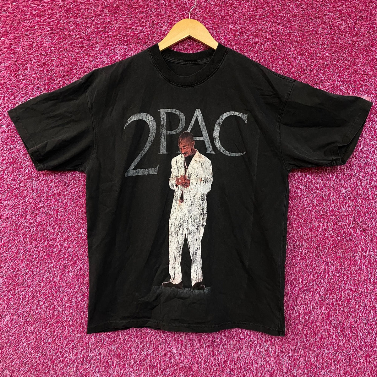 2PAC White Suit Layered Graphic T-Shirt Large product image 1