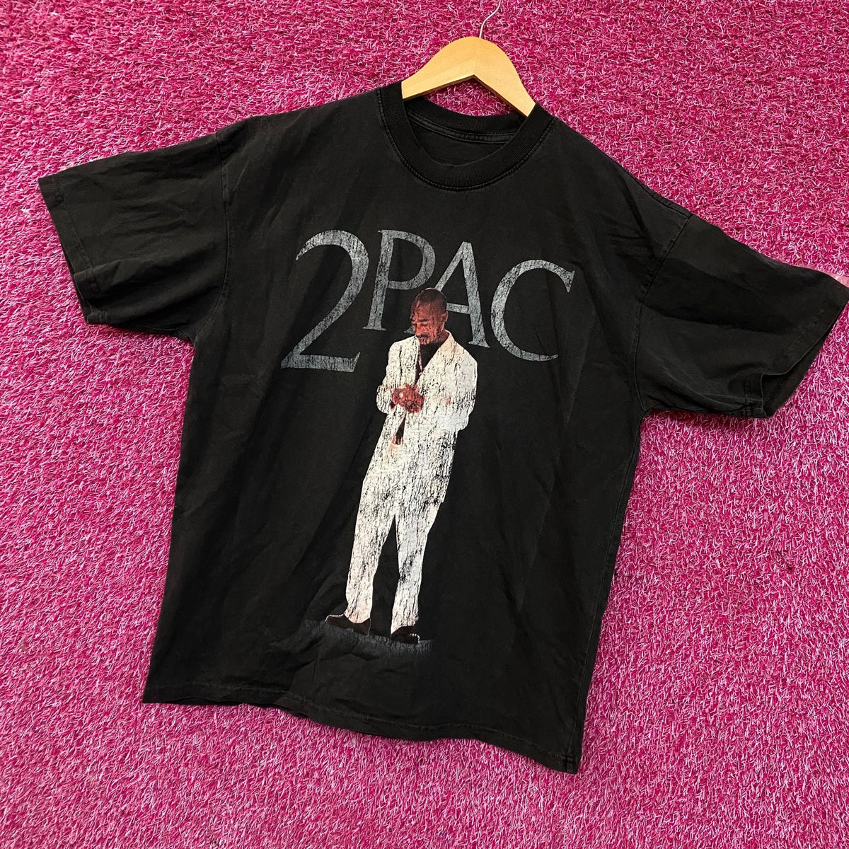 2PAC White Suit Layered Graphic T-Shirt Large product image 3