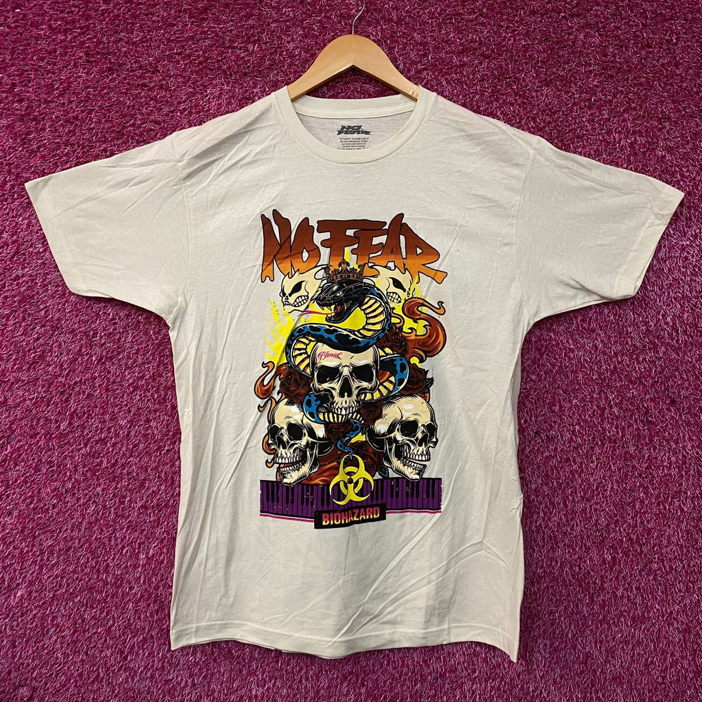 No Fear Biohazard Skulls, Snakes & Flames Graphic T-Shirt product image 1