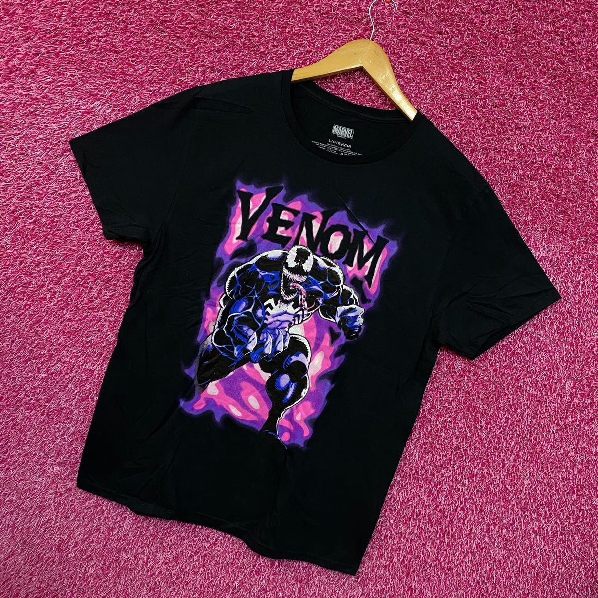 Venom Spiderman Villain Purple Haze Marvel Comics Tee L product image 3