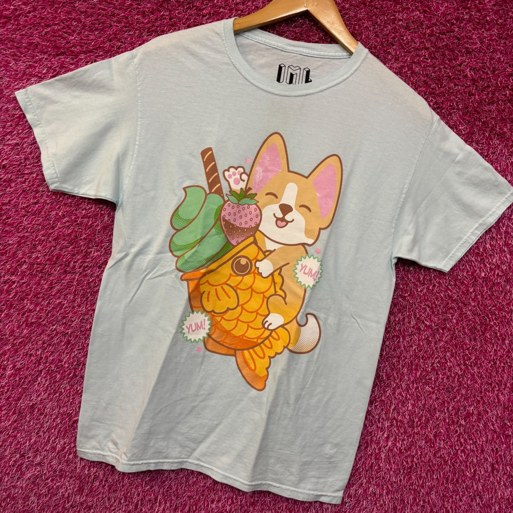 Kawaii Corgi and Taiyaki T-shirt size medium product image 3